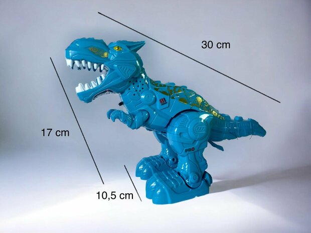 Robot Tyrannosaurus Rex - can walk - lays eggs - LED lights and dino sounds 30CM