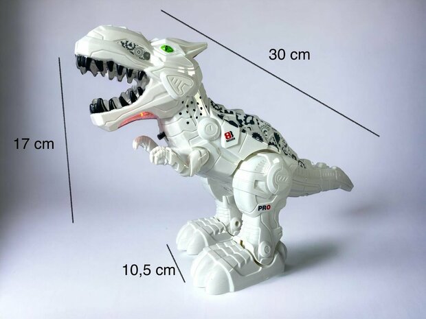 Robot Tyrannosaurus Rex - can walk - lays eggs - LED lights and dino sounds 30CM