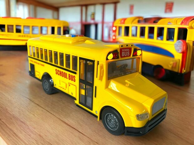 School bus with light and sound - 27.5 cm - Yellow  toy bus