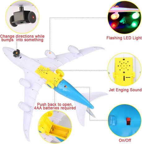 Space Shuttle - speelgoed vliegtuig - met geluid en kan bewegen - 44CM 