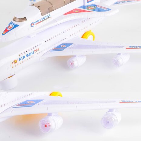 Space Shuttle Airbus toy plane - can move and make sound - 44CM