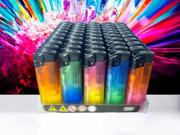 Lighters - turbo flame - tray of 50 pieces - windproof lighter