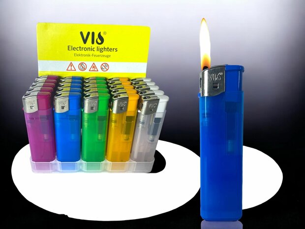Aanstekers -  25 stuks in tray - navulbaar en klik - Vio lighter
