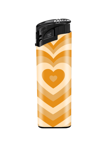 Lighters - 50 pieces in tray - Retro Heart print - refillable - TOM&reg;