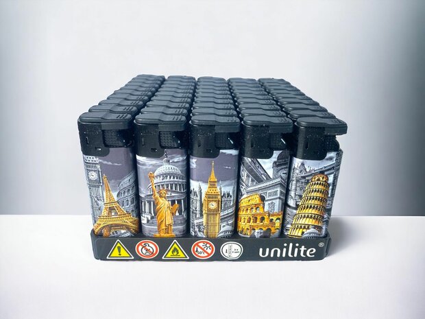 Jet flame lighters - turbo lighter - 50 pieces - monuments