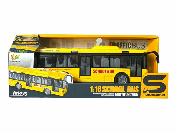 City School Bus - 27CM - friction motor - toy vehicle - light and sound