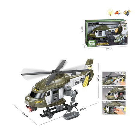 Army Force - toy attack helicopter - chopper - with light and sound 29CM