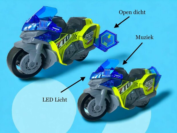 Motorcycle Race ZTO - toy motorcycle - sound, light and friction motor - 1:16