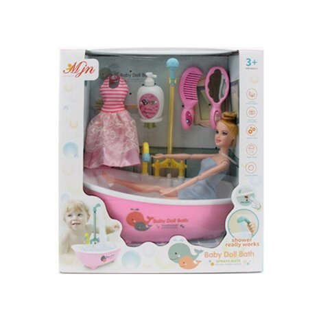 Bridal doll - bathroom set with water sprayer - Functional shower