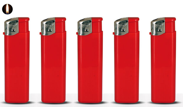 Aanstekers 50 stuks in tray - bedruk aanstekers- navulbaar - reclame aanstekers rood