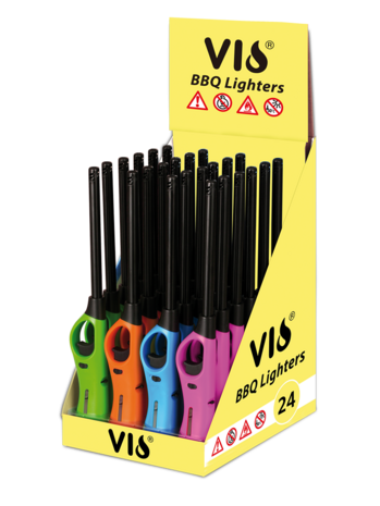 Gas lighter - kitchen lighters - bbq lighter - refill bar - display 24 pieces