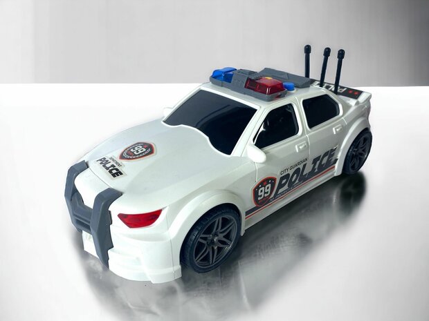 Police car 99 USA - politie auto met frictiemotor - geluids- en lichteffecten - 24CM