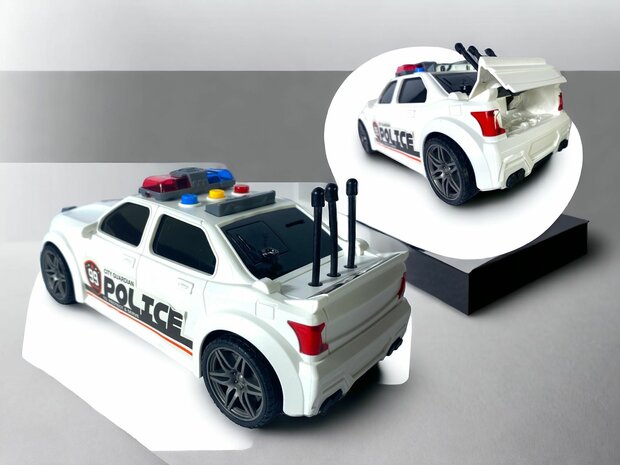 Police car 99 USA - police car with friction motor - sound and light effects - 24CM