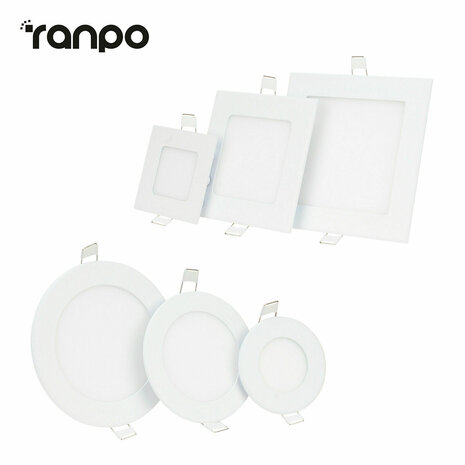 LED panel | 5 Watts | Round | Recessed ceiling lamp (natural white) &Oslash;70mm