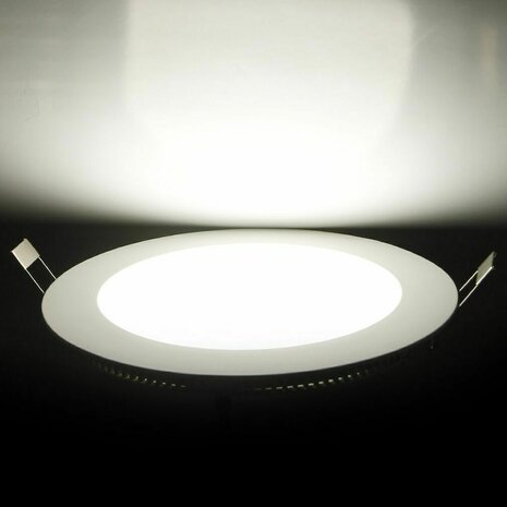 LED panel | 12 Watts | Round | Recessed ceiling lamp (natural white) &Oslash;112mm