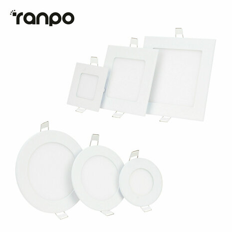 LED panel | 12 Watts | Round | Recessed ceiling lamp (natural white) &Oslash;112mm