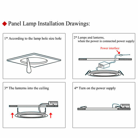 LED-paneel | 7 Watt | Vierkant | Inbouwplafondlamp (natuurlijk wit) 90X90mm