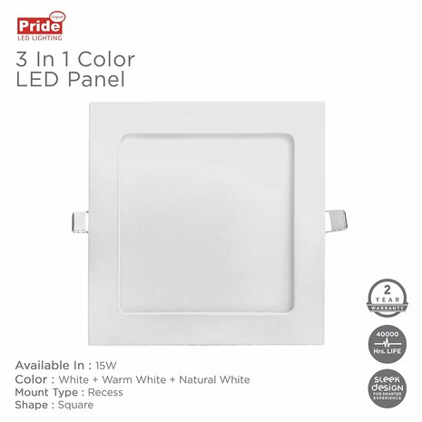 LED-paneel | 22 Watt | Vierkant | Inbouwplafondlamp (natuurlijk wit) 185X185mm