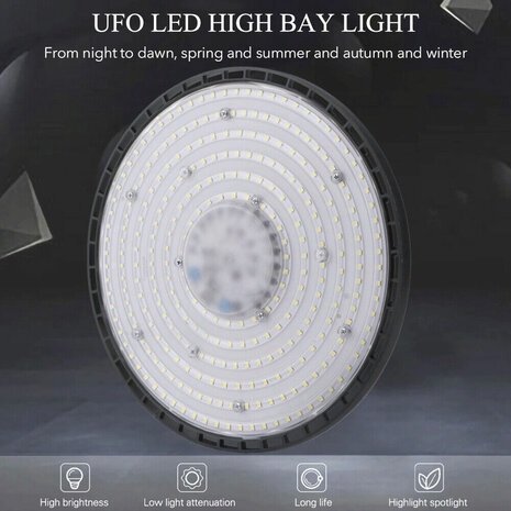 LED Hoogbouwverlichting UFO 100W Magazijn Industri&euml;le Fabriek Lichtlamp 