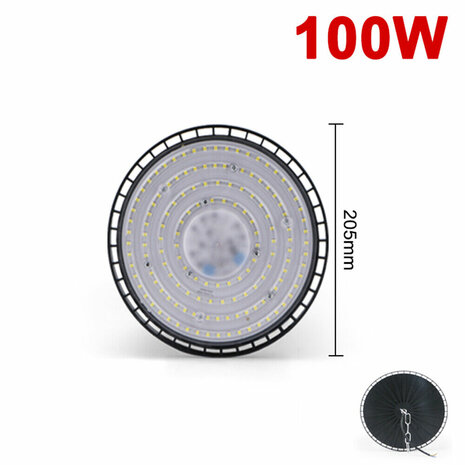 LED Hoogbouwverlichting UFO 100W Magazijn Industri&euml;le Fabriek Lichtlamp 