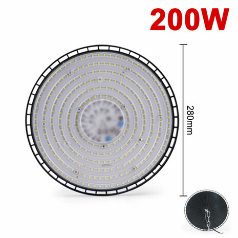 LED Hoogbouwverlichting UFO 200W Magazijn Industri&euml;le Fabriek Lichtlamp 