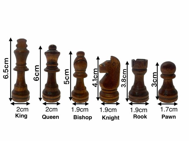 Schaakbord set -  34 x 34 cm - Hout - Magnetisch - Opklapbaar - Schaakspel - Wood Chess