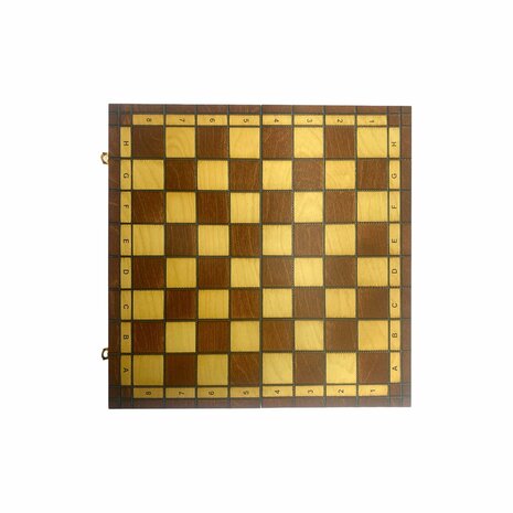 Chess board set - 44 x 44 cm - Wood - Magnetic - Foldable - 2 extra Queens