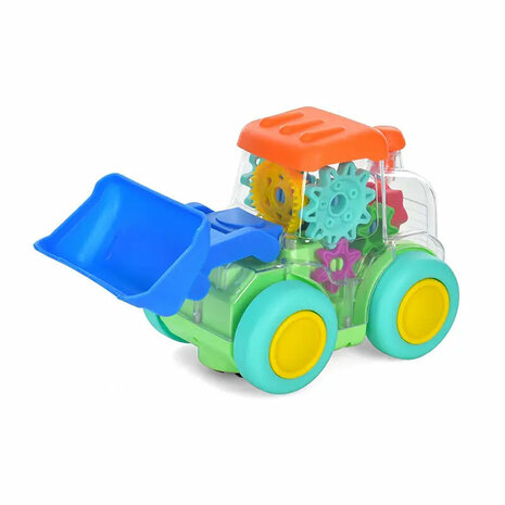 Transparent Gear tractor - light, sound and moves