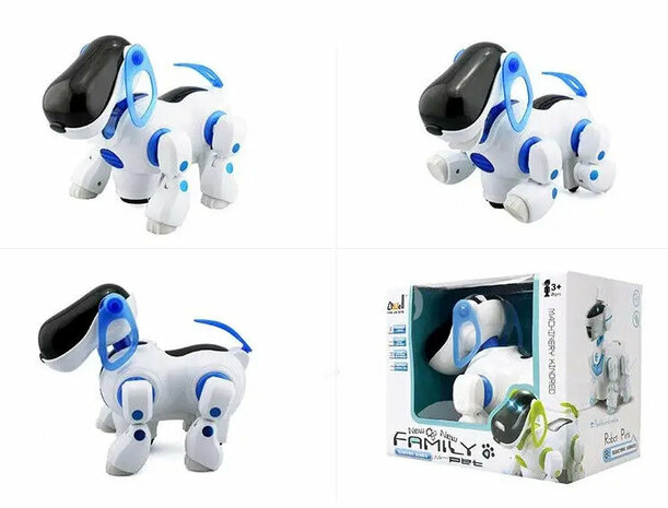 Robot dog LeLe - barks and music - interactive - lights - moves