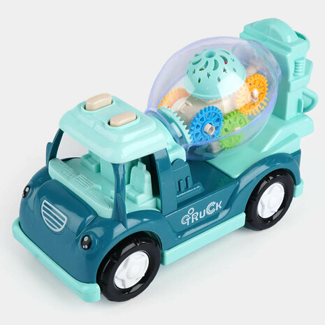 Gear Truck toy car with light and can drive - spinning gears and making sound bl