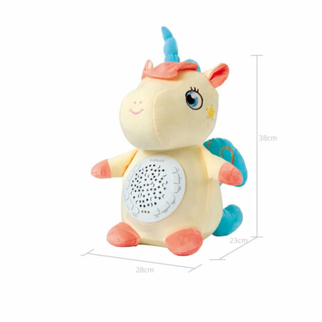 Baby Knuffeldier Unicorn - baby projector speelgoed 