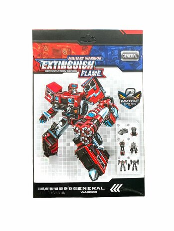 Transform X-Warrior ExtingGuish Flame  - robot en auto 2in1 Rode 