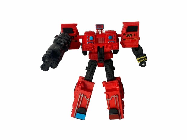 Transform X-Warrior ExtingGuish Flame  - robot en auto 2in1 Rode 