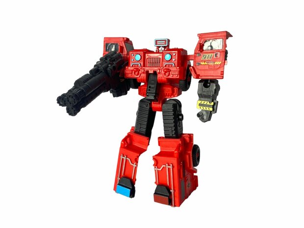 Transform X-Warrior ExtingGuish Flame  - robot en auto 2in1 Rode 