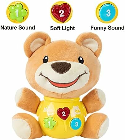 Plush Bear Baby Toys - Newborn Baby Musical Toys for Baby 0 to 36 Months