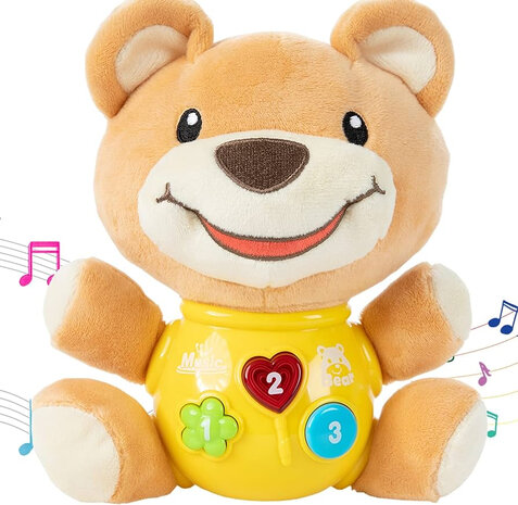 Plush Bear Baby Toys - Newborn Baby Musical Toys for Baby 0 to 36 Months