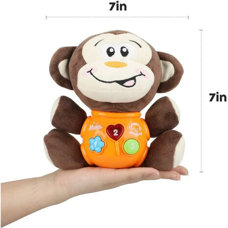 Little Monkey - Pluche aapje baby speelgoed - voor baby&#039;s van 0 tot 36 maanden