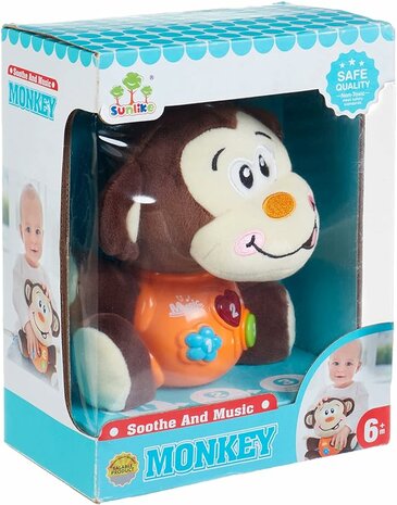 Little Monkey - Pluche aapje baby speelgoed - voor baby&#039;s van 0 tot 36 maanden