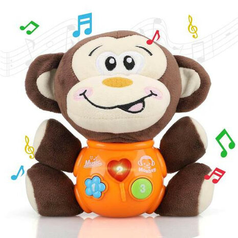 Little Monkey - Pluche aapje baby speelgoed - voor baby&#039;s van 0 tot 36 maanden