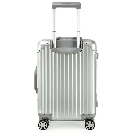 Aluminum suitcase 55CM - TSA-Lock - Silver Iron