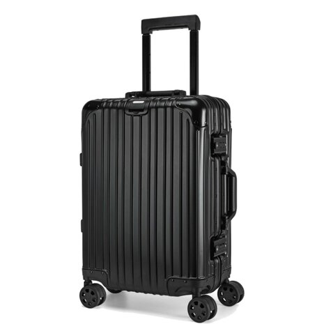 Aluminum suitcase 55CM - TSA-Lock - Black Iron