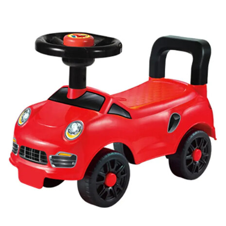 Baby loopauto - met toeter - rood