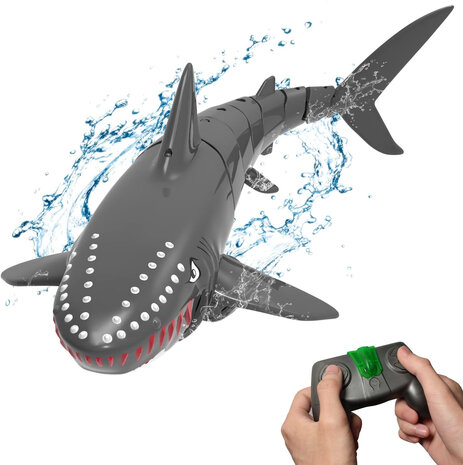 RC Shark - remote controlled toy - 2.4 Ghz remote control - 1:18