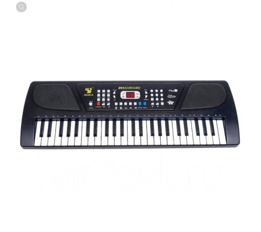 Keyboard with LCD screen - 49 keys &amp; microphone - on power and battery - 58CM