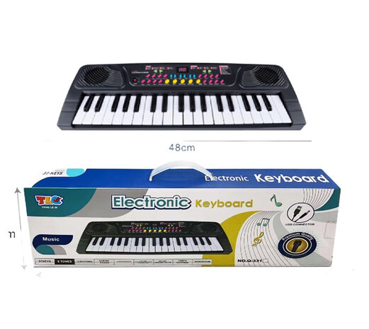 Electronic keyboard - toys keyboard with 37 keys - microphone - USB - 37CM