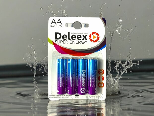 Deleex - Batteries - AA - R6P 1.5V - 4 pieces in pack