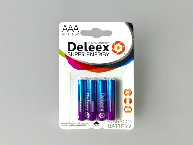 Batteries Deleex AAA R03P 1.5V - 4 pieces in pack