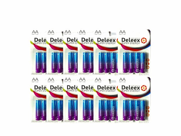 Deleex - Batteries - AA - R6P 1.5V - 48 pieces in pack