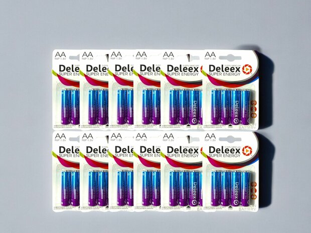 Deleex - Batteries - AA - R6P 1.5V - 48 pieces in pack