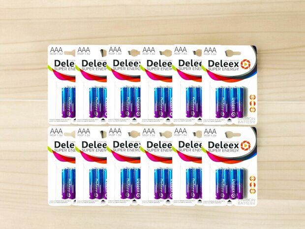 Batteries Deleex AAA R03P 1.5V - 48 pieces in pack